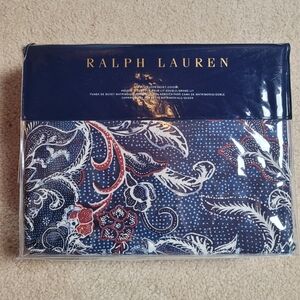 NIP Ralph Lauren Mirabelle Indigo Blue Full/Queen Duvet Cover 100% Cotton